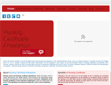 Tablet Screenshot of nursingcertificateattestation.info